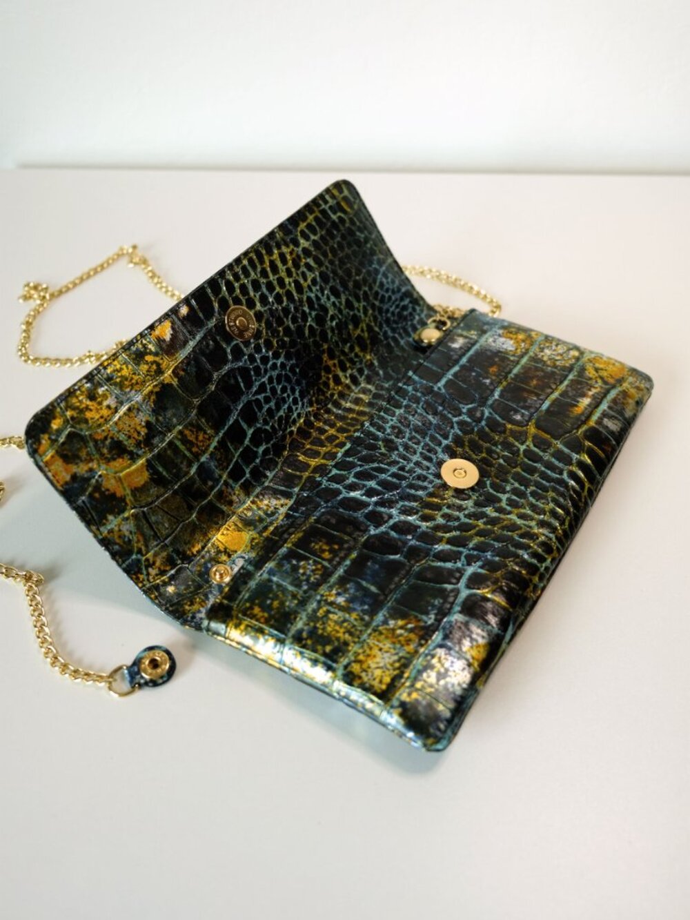 Vivienne Westwood Clutch/Crossbody Bag, Croc texture, Multicolor - Picture 3 of 11